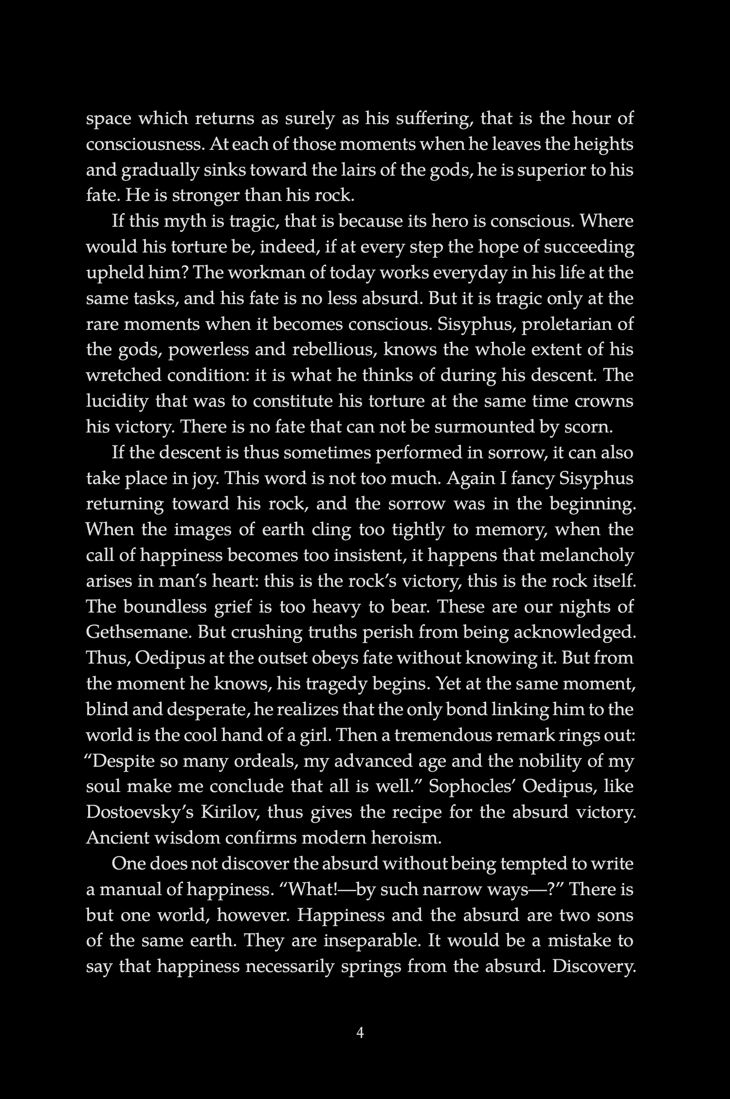The Myth of Sisyphus, page 4